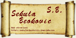 Sekula Beoković vizit kartica